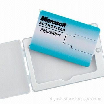 USB Flash Drive, Comes in Various Memory Capacities, Promotional Card Design